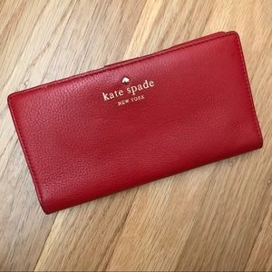 Kate Spade Cobble Hill Wallet, Deep Blaze (Red)